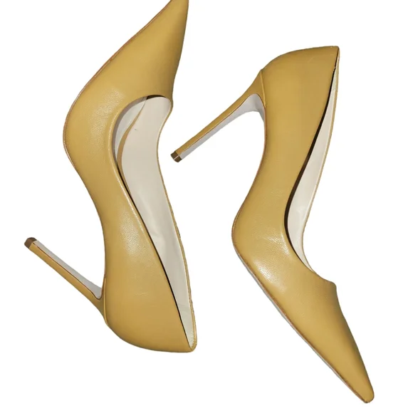 Schutz Lou Pointed Toe Nubuck Leather 4" Pumps Shoes sz 10 - Picture 2 of 8